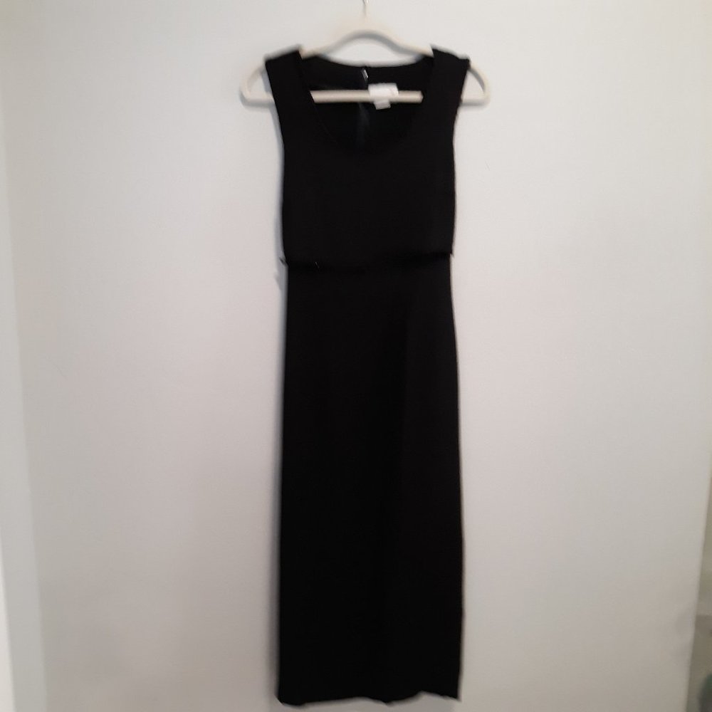 Sexy Black Maxi Dress with Slit in Back Size 11-12